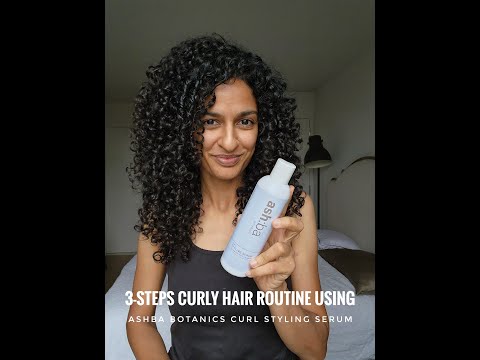 3 Step Curly Styling Routine with Styling Serum | Ashba Botanics