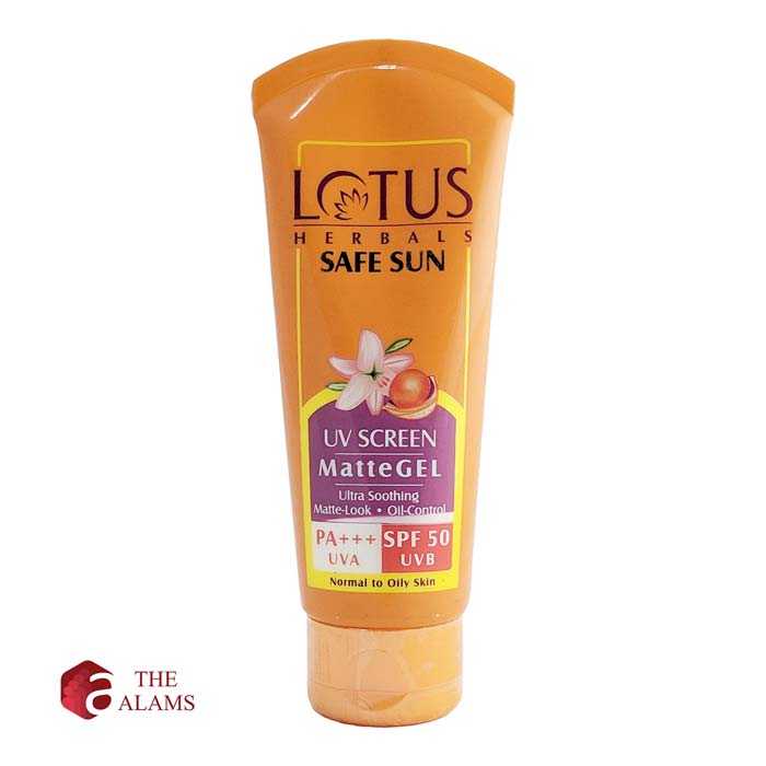 Lotus Matte Gel Sunscreen SPF 50, 100 Ml The Alams