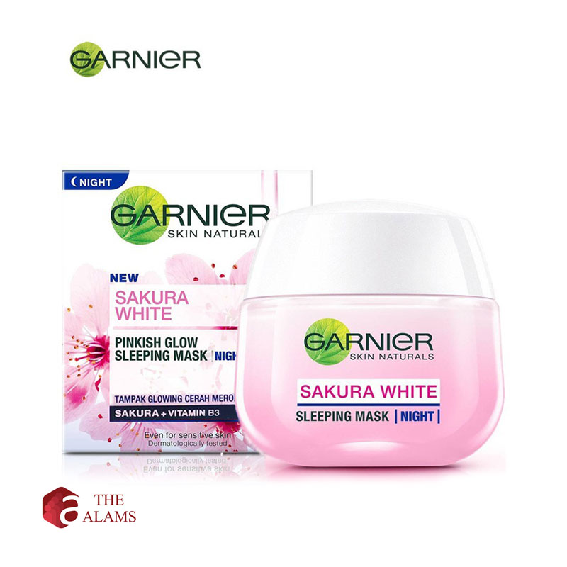 Garnier Sakura White Pinkish Glow Sleeping Mask Night, 50 Ml The Alams
