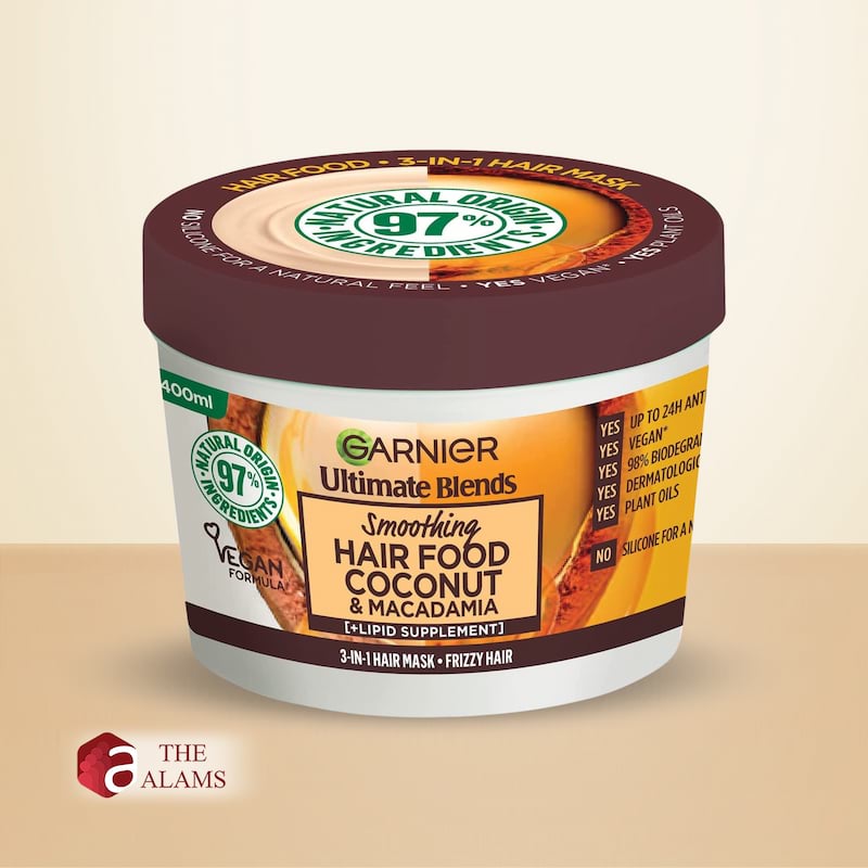 Garnier Hair Food Coconut & Macadamia 3in1 Hair Mask, 400 Ml The Alams