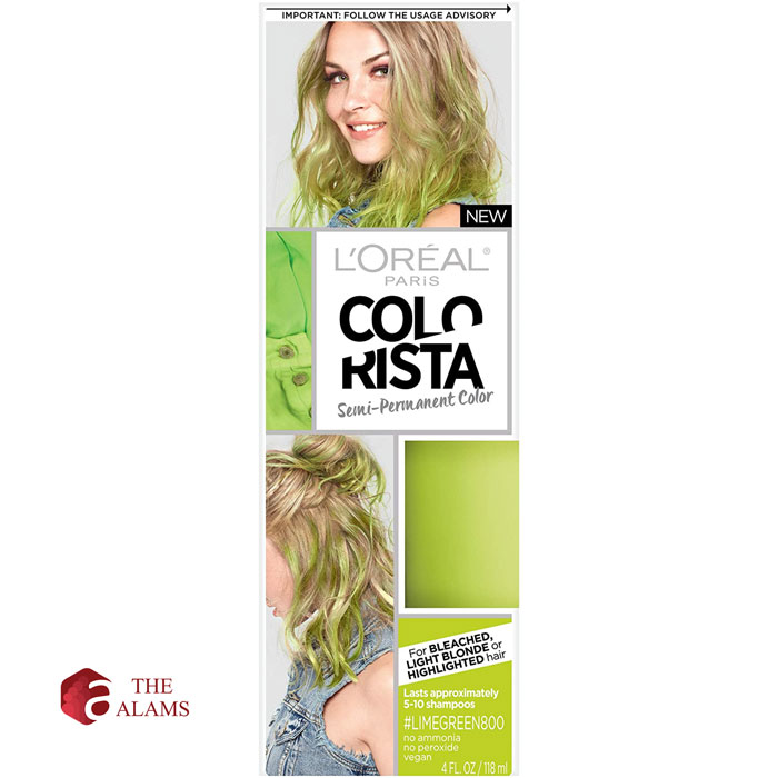 Loreal Colorista Washout Semi Permanent Hair Color- Lime Green, 80 Ml - The  Alams