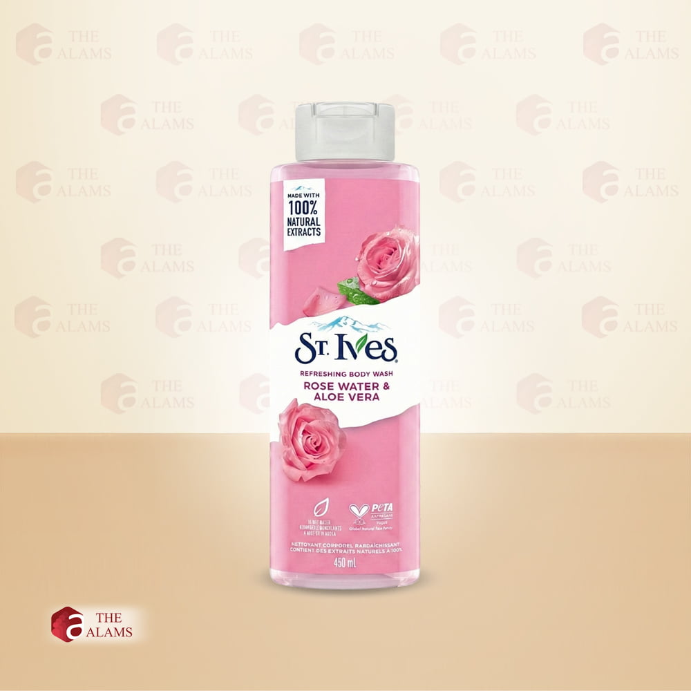 St. Ives Rose Water And Aloe Vera Refreshing Body Wash, 450 ml 1 St. Ives Rose Water And Aloe Vera Refreshing Body Wash, 450 ml