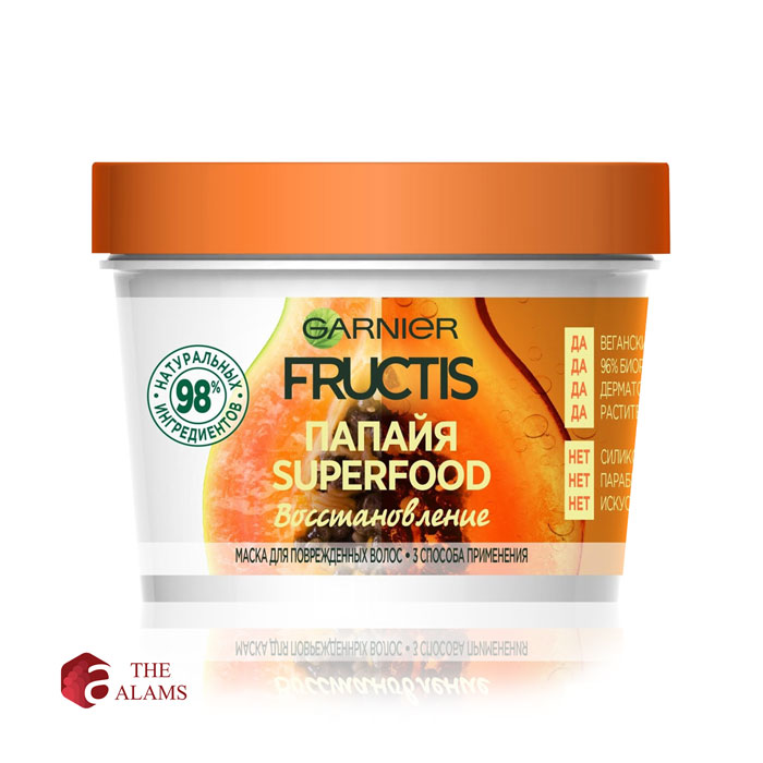 Garnier Fructis Superfood Papaya Hair Mask, 390 Ml - The Alams