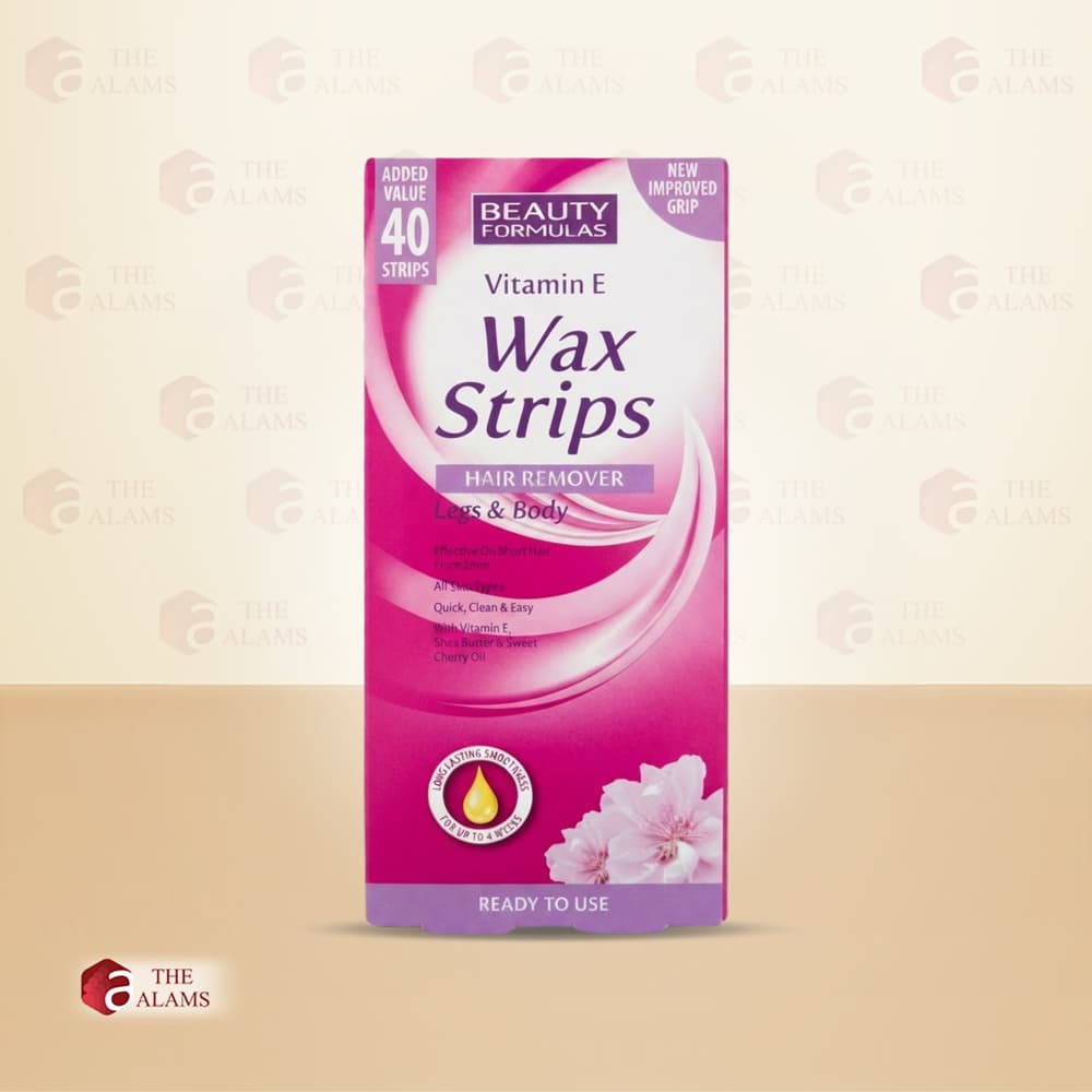 Beauty Formulas Vitamin E Wax Strips- For Leg & Body, 40 Pcs 1 Beauty Formulas Vitamin E Wax Strips- For Leg & Body, 40 Pcs