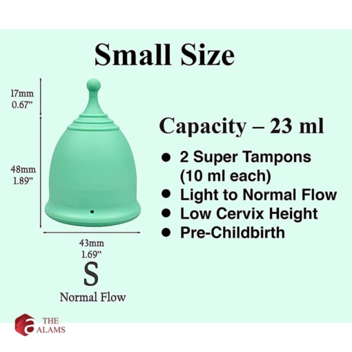Shordy Medical Grade Silicone Menstrual Cups Size S 1 1