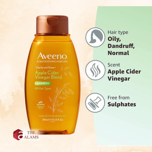Aveeno Clarify And Shine Apple Cider Vinegar Shampoo 354 Ml 1