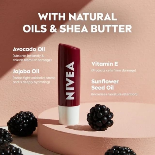 Nivea Caring Tinted Lip Balm Berry Shine 2