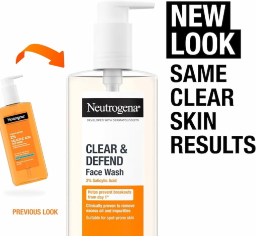 Neutrogena Clear And Defend 2% Salicylic Acid Face Wash, 200 ml - Image 7