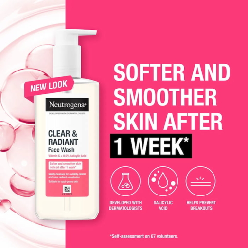 Neutrogena Clear And Radiant Face Wash With Vitamin C, 200 ml - Image 3