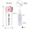 4 in 1 Cosmetic Dispenser Travel Bottle, 4 x 40 ml bottles, Color- Beige Pink