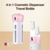 4 in 1 Cosmetic Dispenser Travel Bottle 4 x 40 ml bottles Color Pink And White 1 1