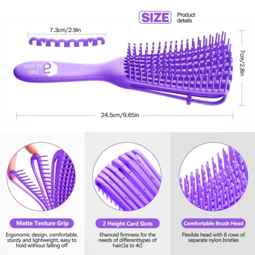 The Alams Detangling Hair Brush Lavender 2