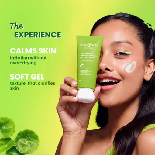 Dot & Key Cica And 2% Salicylic Face Wash For Oily Acne Prone Skin, 100 ml - Image 3