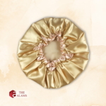 Double Layer Waterproof Large Shower Cap, Golden