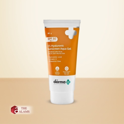 The Derma Co. 1% Hyaluronic Sunscreen Aqua Gel SPF 50 PA++++, 80 g