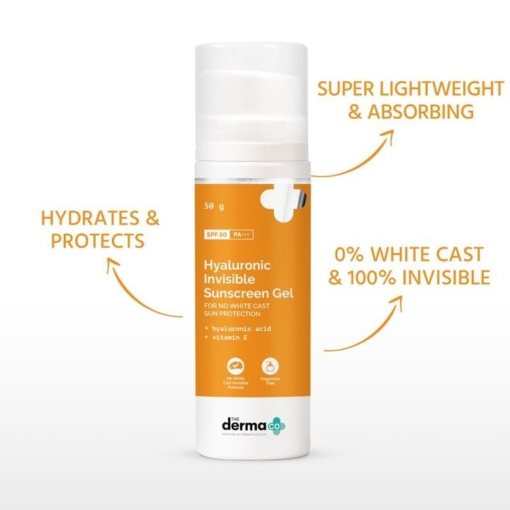 The Derma Co. Hyaluronic Invisible Sunscreen Gel SPF 50 PA 50 g 1