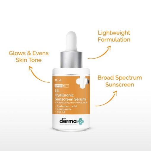 The Derma Co. 1 Hyaluronic Sunscreen Serum SPF 50 PA 30 Ml 1