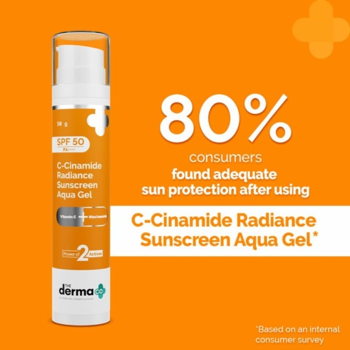 The Derma Co. C-Cinamide Sunscreen Aqua Gel SPF 50 PA++++, 50 g