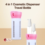 4 in 1 Cosmetic Dispenser Travel Bottle, 4 x 40 ml bottles, Color- Baby Pink