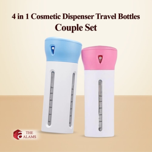 4 in 1 Cosmetic Dispenser Travel Bottles- Couple Set
