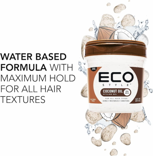 Eco Style Coconut Oil Styling Hair Gel, 473 ml - Image 3