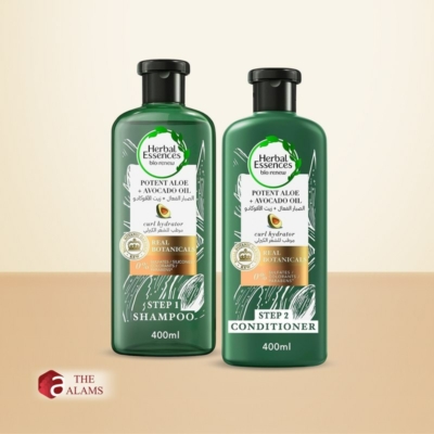 Herbal Essences Aloe Avocado Oil Curl Hydrator Shampoo Conditioner Set, 400 ml