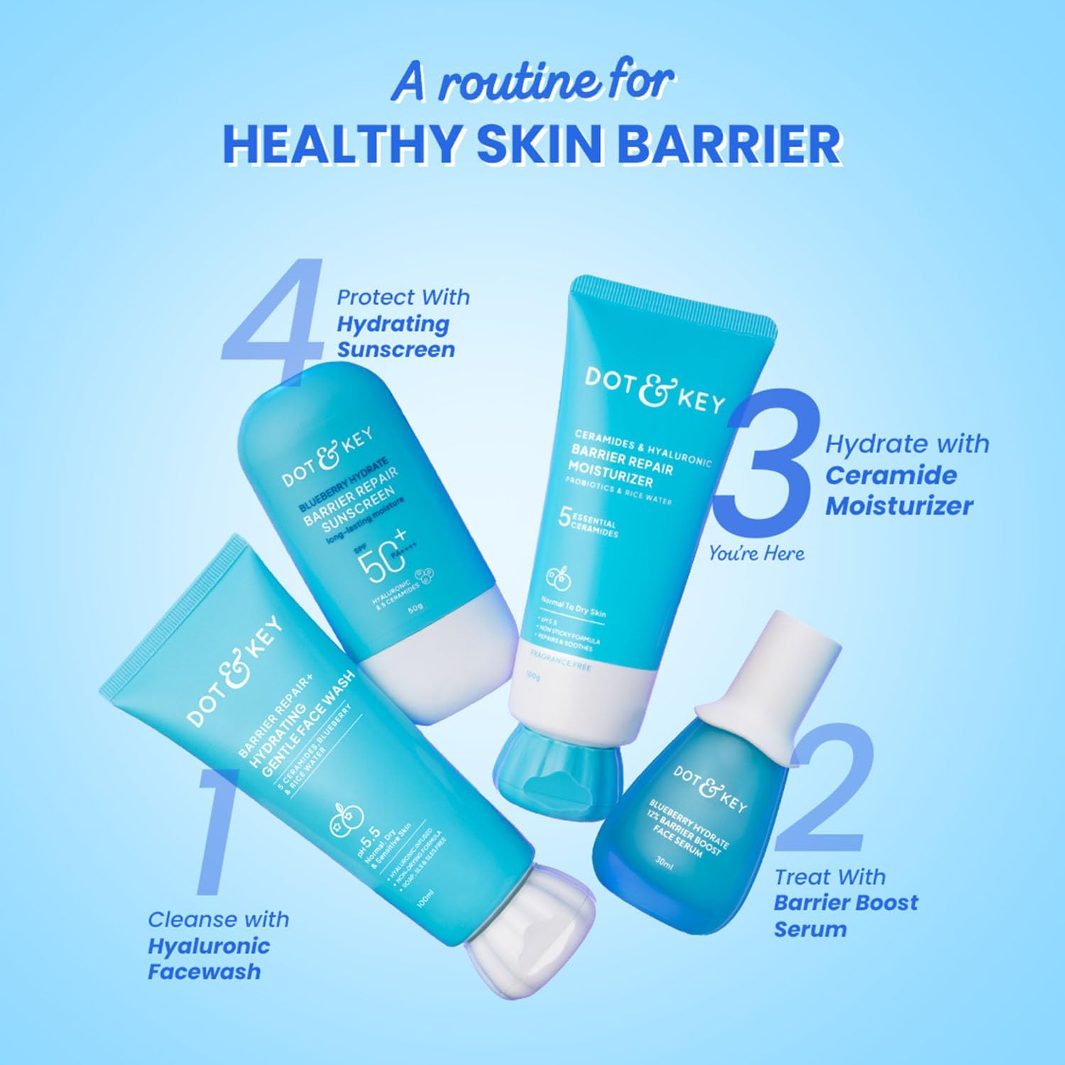 Dot & Key Ceramides Hyaluronic Skin Barrier Repair Face Cream, 100 g 7 Dot & Key Ceramides Hyaluronic Skin Barrier Repair Face Cream, 100 g - Image 7