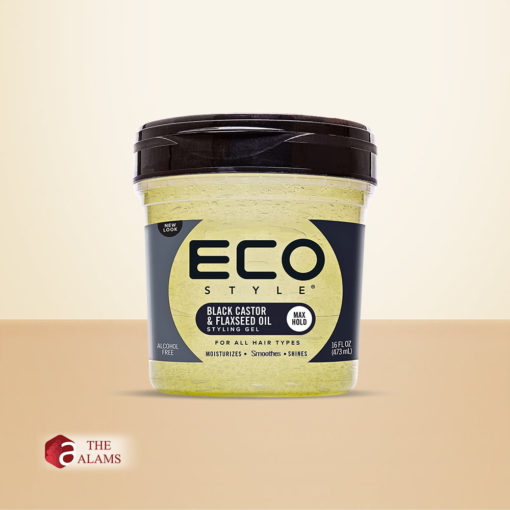Eco Style Black Castor And Flaxseed Oil Styling Hair Gel, 473 ml