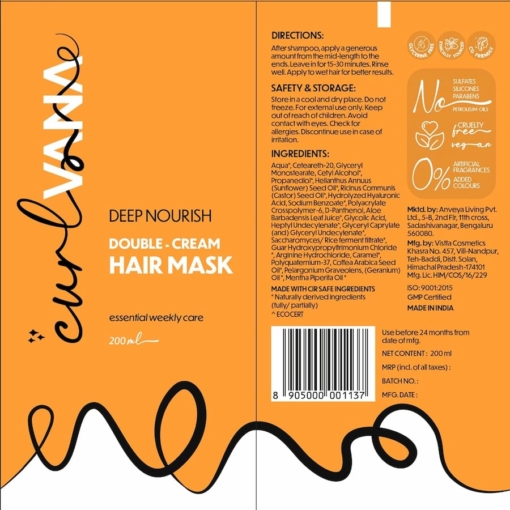 Curlvana Deep Nourish Hair Mask, 200 ml