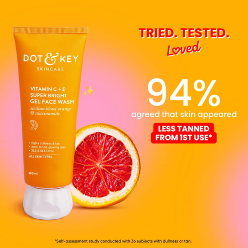 Dot & Key Vitamin C + E Super Bright Gel Face Wash, 100 ml - Image 5