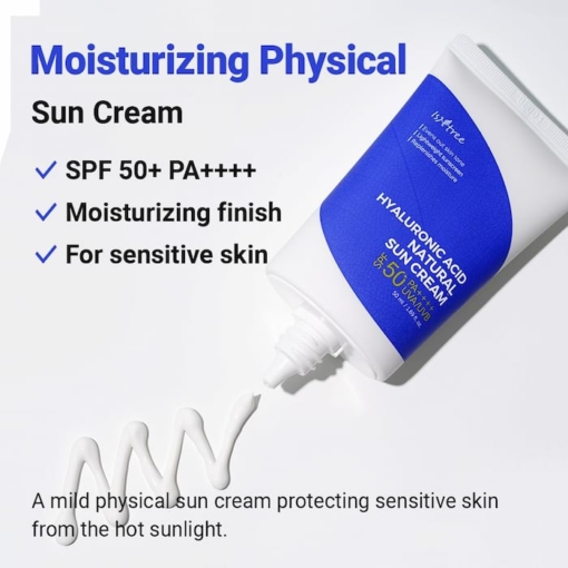 Isntree Hyaluronic Acid Natural Sun Cream SPF 50+ PA++++, 50 ml