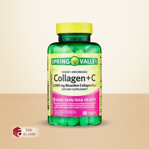 Spring Valley Highly Absorbable Collagen C Tablets Dietary Supplement 2500 mg 90 Tablets