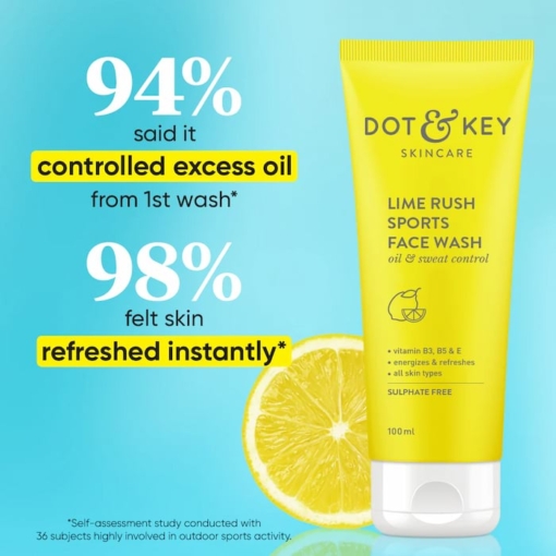 Dot Key Lime Rush Sports Face Wash 100 ml 2