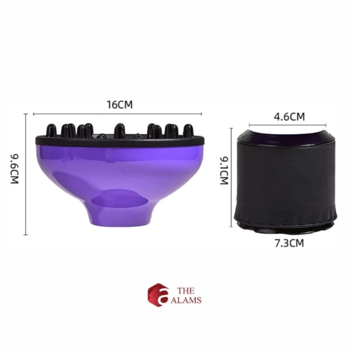 Universal Hairdryer Diffuser Attachment Color Purple 2