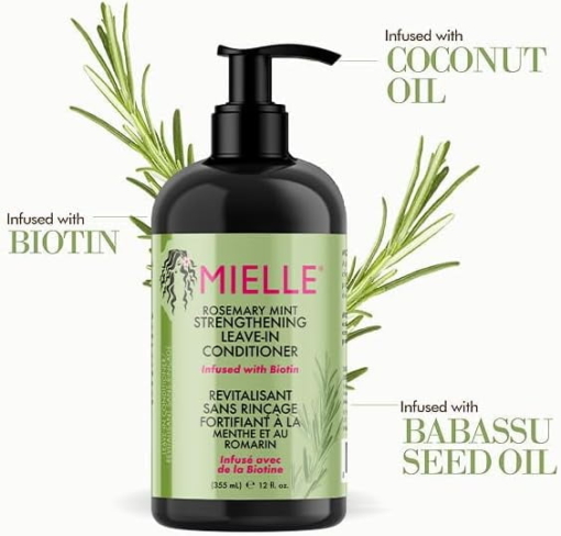 Mielle Rosemary Mint Strengthening Leave In Conditioner, 355 ml - Image 3