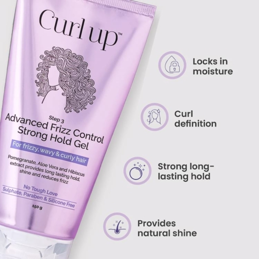 Curl Up Advanced Frizz Control Strong Hold Hair Gel 150 g 1