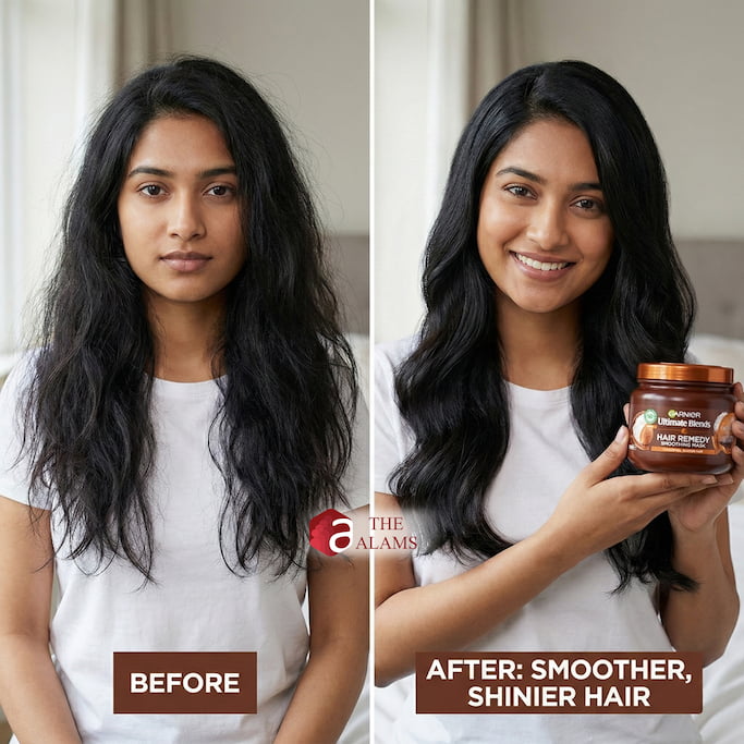Garnier Hair Remedy Coconut Oil And Cocoa Butter Smoothing Hair Mask, 340 ml 2 Garnier Hair Remedy Coconut Oil And Cocoa Butter Smoothing Hair Mask, 340 ml - Image 2