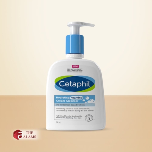 Cetaphil Hydrating Foaming Cream Cleanser For Dry To Normal Sensitive Skin, 236 ml