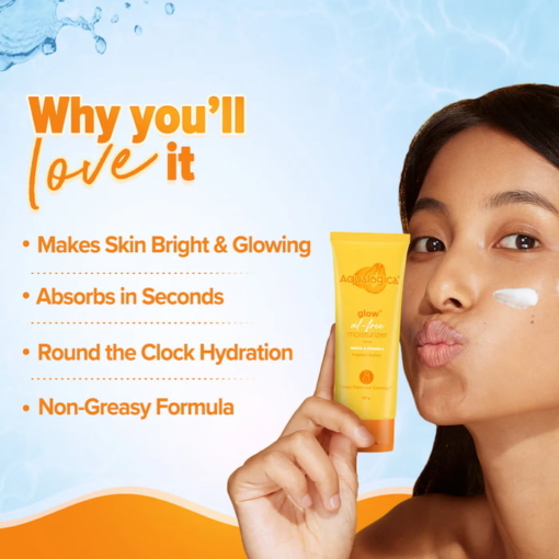 Aqualogica Glow+ Oil Free Moisturizer With Papaya And Vitamin C, 100 g - Image 2