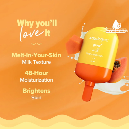 Aqualogica Glow+ Milk Fluid Moisturizer For Dull Skin, 70 ml - Image 2