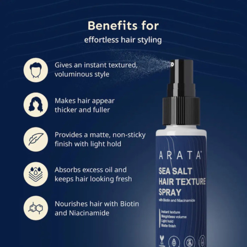 Arata Sea Salt Hair Texture Spray TRAVEL SIZE, 50 ml - Image 2