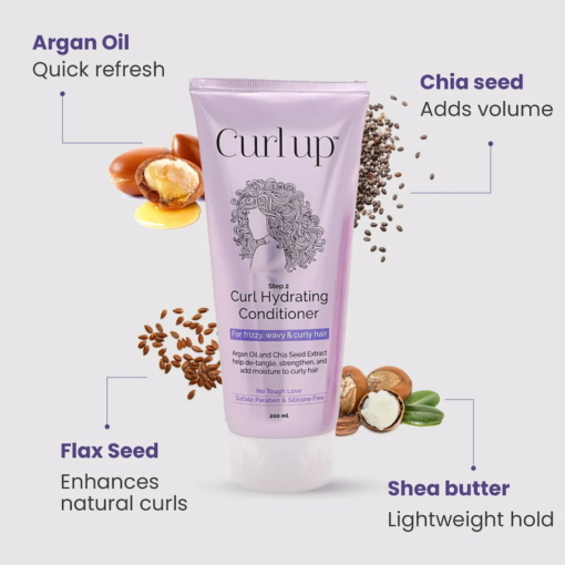 Curl Up Curl Hydrating Conditioner, 200 ml - Image 3