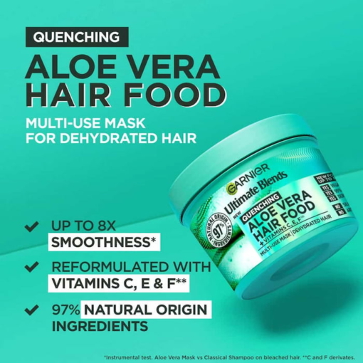 Garnier Hair Food Aloe Vera 3 In 1 Hair Mask For Dehydrated Hair SAMPLE, 130 ml - Image 3