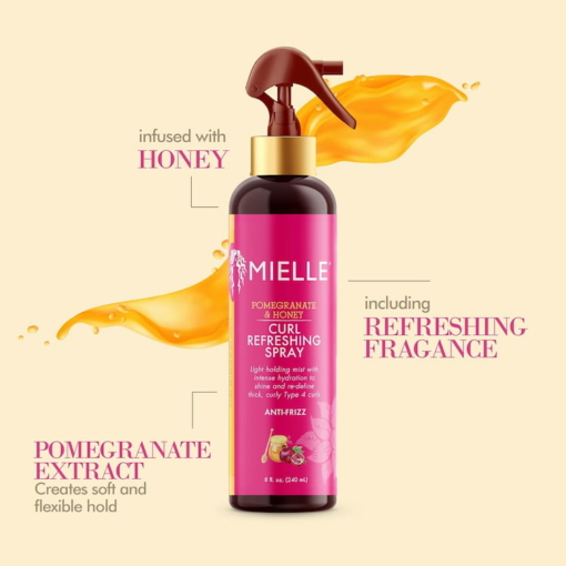 Mielle Pomegranate And Honey Curl Refreshing Hair Spray, 240 ml - Image 3