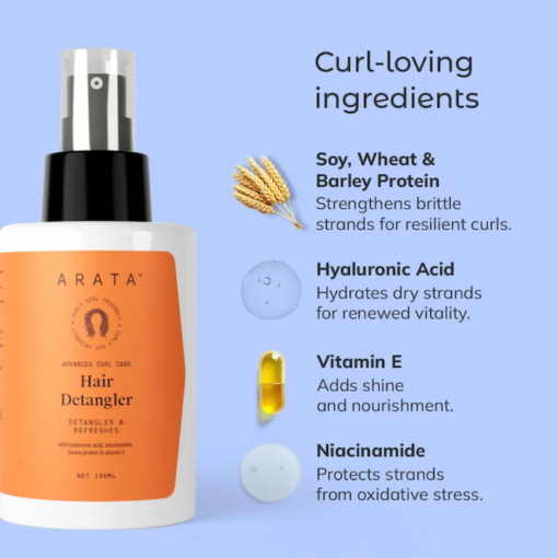 Arata Curl Care Hair Detangler Refresh Spray, 100 ml - Image 5