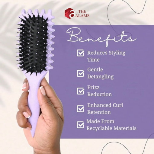 Defined Curl Styling Hair Brush, Lavender - Image 3