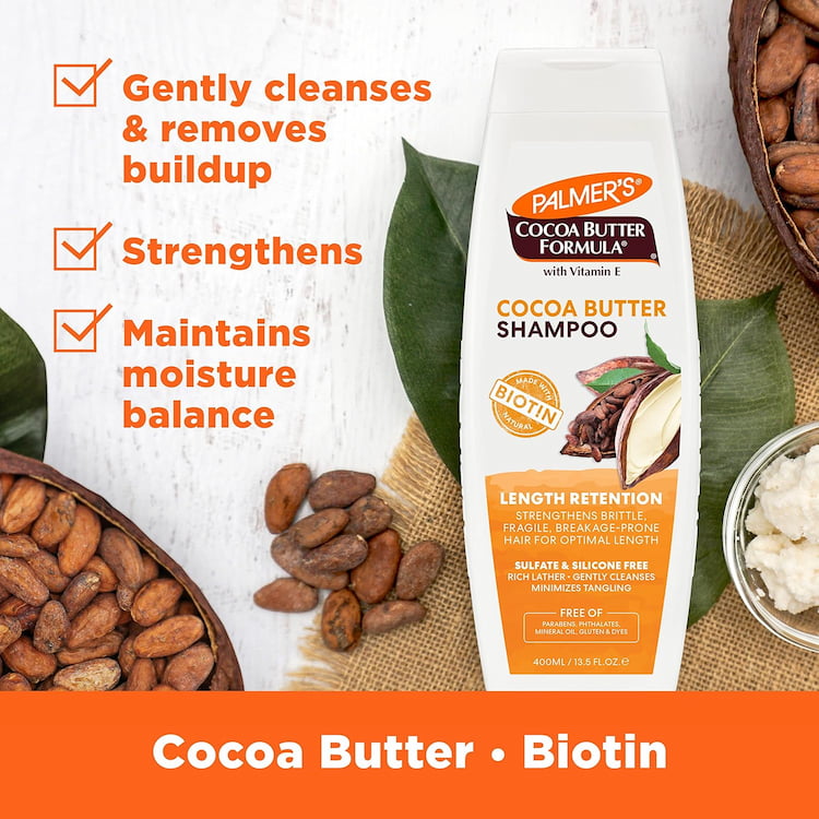 Palmer's Cocoa Butter Formula Length Retention Shampoo, 400 ml 2 Palmer's Cocoa Butter Formula Length Retention Shampoo, 400 ml - Image 2