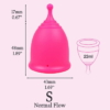 Shordy Medical Grade Silicone Menstrual Cup Pink Size S 1