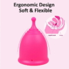 Shordy Medical Grade Silicone Menstrual Cup Pink Size S 3