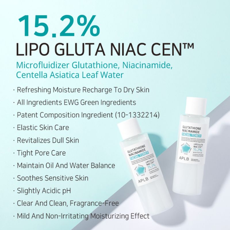 APLB Glutathione Niacinamide Facial Toner, 160 ml 2 APLB Glutathione Niacinamide Facial Toner, 160 ml - Image 2